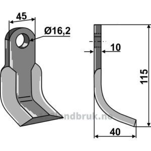 Y-Kniv  - 115x45x10mm - M.E.A.A.T.