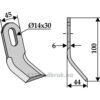 Y-Kniv - 100x45x6mm - Mott