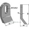 Slagstål - 80x50x12mm - Müthing