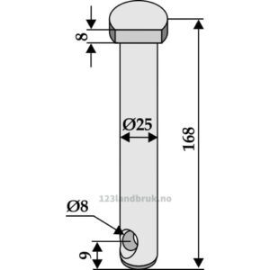 Bolt - Ø20x168mm - Mulag