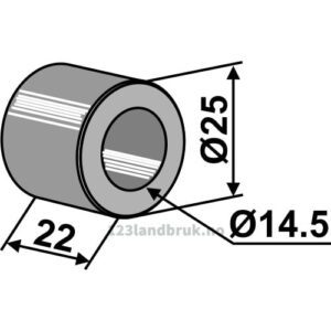 Foring - Ø14,5xØ25x22mm - Mulag