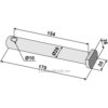Bolt - Ø26x154mm - Mulag
