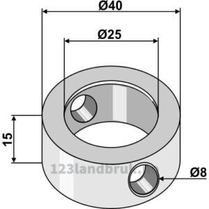 Stopp-ring - Ø25x15mm - Mulag