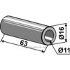 Foring - Ø11xØ16x63mm - Humus, Mulag