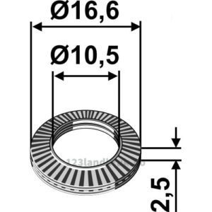 Skive - Ø10,5x2,5mm - Mulag