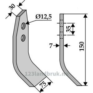 Kniv - 150x75x7mm - Gyro, Nicolas
