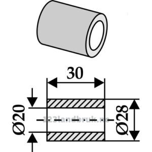 Foring - Ø20xØ28x30mm - Gaspardo, Gyro, Maschio, Nicolas