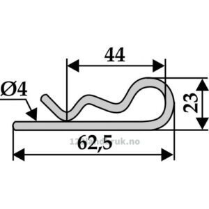 Hårnålsplint - Ø4x62,5mm - Gyro