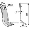 Y-Kniv  - 175x40x8mm - Kuhn, Nobili, Vogel u. Noot