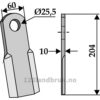 Kniv / Slagstål - Rett - 204x60mm - Falc, Kuhn, Nobili, OMARV, Vogel u. Noot