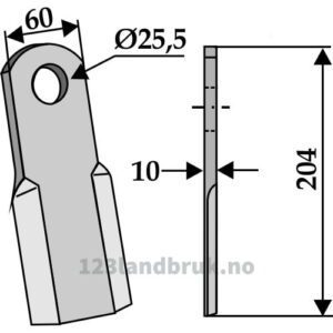 Kniv / Slagstål - Rett - 204x60mm - Falc, Kuhn, Nobili, OMARV, Vogel u. Noot