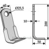 L-kniv / Slagstål - 200x60x10mm - Kuhn, M.E.A.A.T., Nobili, OMARV, Quivogne
