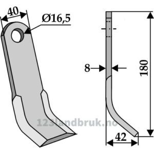 Y-Kniv  - 180x40x8mm - Nobili