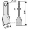 Slagkniv Vridd - 140x40x8mm - Kuhn, Nobili