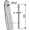 Kniv / Slagstål - Rett - 235x40x8mm - Nobili