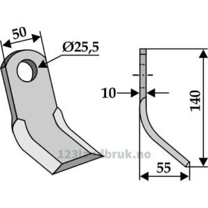 Y-Kniv  - 140x50x10mm - OMARV