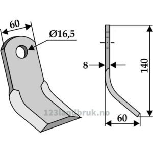 Y-Kniv  - 140x60x8mm - Orsi