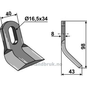 Y-Kniv - 98x40x8mm - Orsi