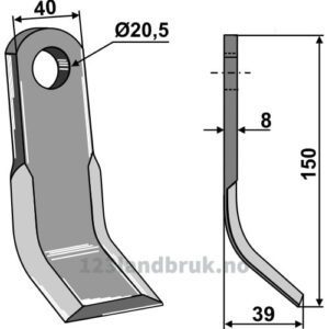 Y-Kniv  - 150x40x8mm - Orsi