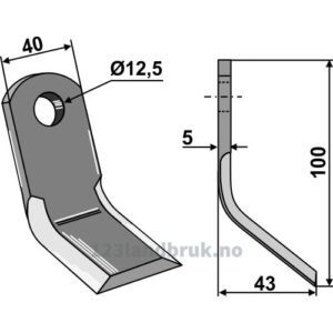 Y-Kniv - 100x40x5mm - Irus, Palladino