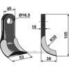 Y-Kniv  - 105x40x8mm - Pegoraro