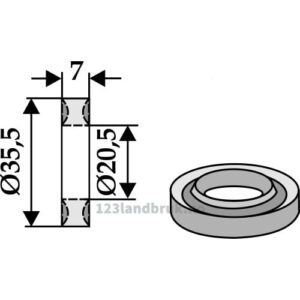 Sikring ring - Ø20,5xØ35,5x7mm - Perfect, Tünnißen & Stocks