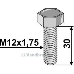 Bolt - 10.9 - M12x1,75x30mm - Perfect