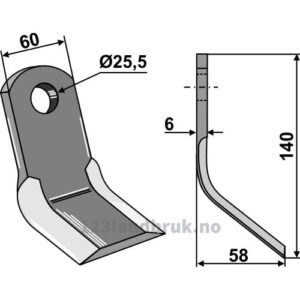 Y-Kniv - 140x60x6mm - Procomas