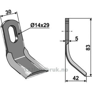 Y-Kniv - 83x30x5mm - Lipco, Procomas