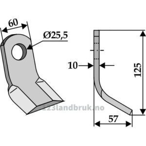 Y-Kniv  - 125x60x10mm - Quivogne