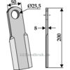 Kniv / Slagstål - Rett - 200x50x8mm - Rivierre Casalis