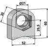 Holder For sveising - 60x52x19mm - Venstre - Desvoys