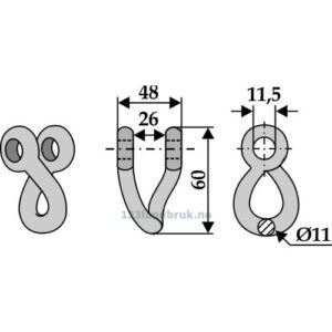 Sjakkel 11 mm - Epoke, Ferri, Noremat, Rousseau, S.M.A., Schmidt, Zappator