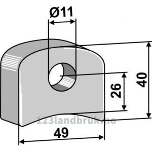 Holder For sveising - 40x45x10mm - Rousseau