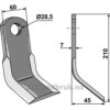 Y-Kniv  - 210x60x7mm - Sauerburger