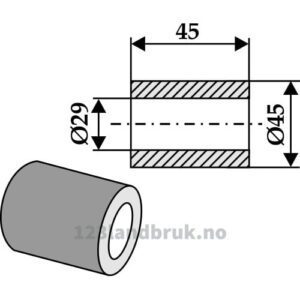Foring - Ø29xØ45x45mm - Sauerburger