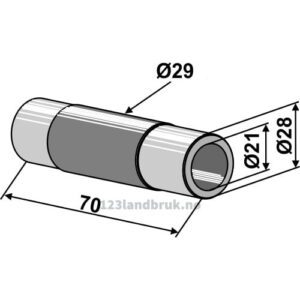 Foring - Ø21xØ28x70mm - Sauerburger