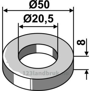 Skive - Ø20,5x8mm - Sauerburger