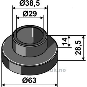 Foring - Ø29xØ38,5x28,5mm - Schulte