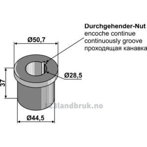 Foring - Ø28,5xØ44,5x37mm - Schulte
