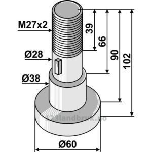 Knivbolt 10.9 M27x2x102 - Schulte