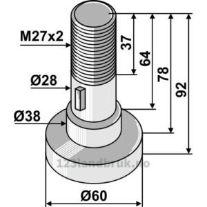Knivbolt M27x2x92 10.9 - Schulte
