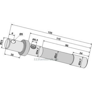 Bolt - Ø25x155mm - Schmidt