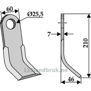Y-Kniv - 210x7x7mm - Seko