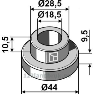 Foring - Ø18,5xØ28,5x20mm - Seppi