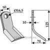 Y-Kniv - 125x50x10mm - Sicma, Sovema