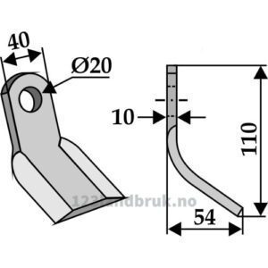 Y-Kniv  - 110x40x10mm - Sicma (Miglianico)