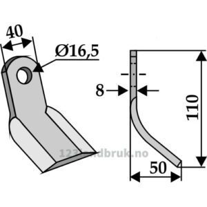 Y-Kniv  - 110x40x8mm - Sicma (Miglianico)