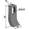 Slagstål - 96x40x12mm - Agrimaster, S.M.A.