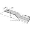 Slåmaskinkniv - 600x100x12mm - Venstre - Mc Connel, Spearhead